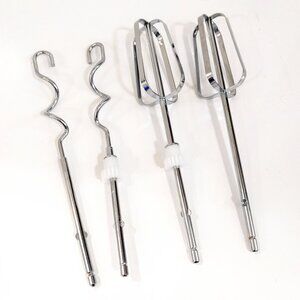 Betty Crocker 7 Speed Mixer Replacement Beaters + Dough Hooks BC-4208W New Parts